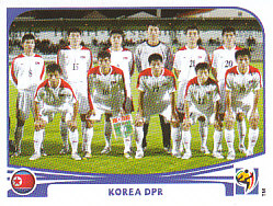 Team Photo Korea DPR samolepka Panini World Cup 2010 #505